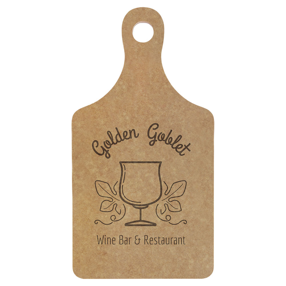 Personalized Laser Engraved 13 1/2" x 7" Eco Paddle Shaped Cutting Board