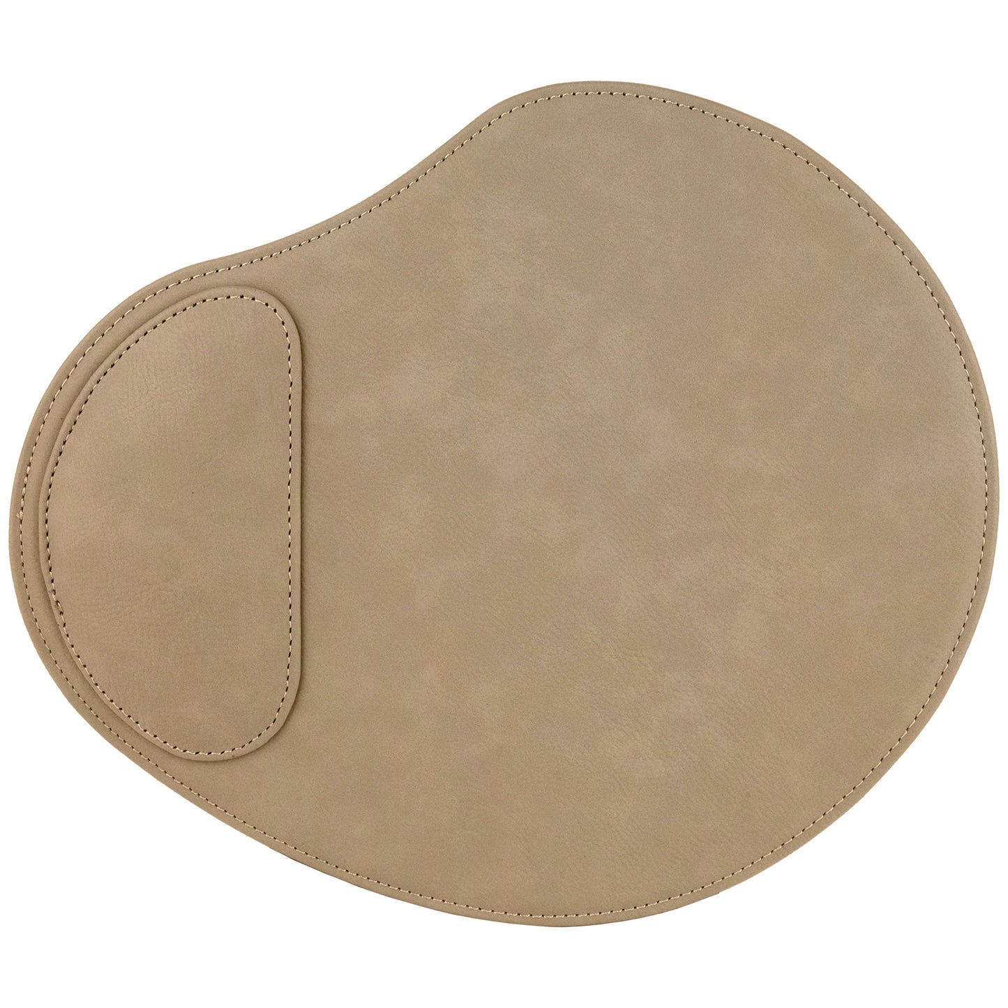 Personalized Laser Engraved 9" x 10 1/4" Light Brown  Leatherette Mouse Pad