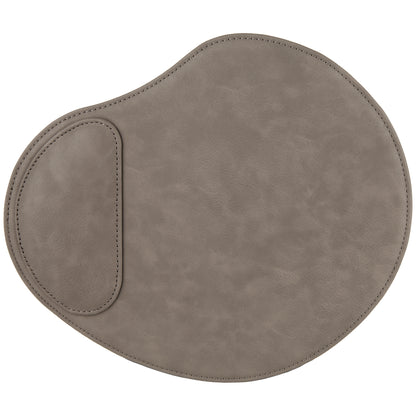 Personalized Laser Engraved 9" x 10 1/4" Gray  Leatherette Mouse Pad