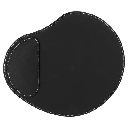 Personalized Laser Engraved 9" x 10 1/4" Black/Silver  Leatherette Mouse Pad