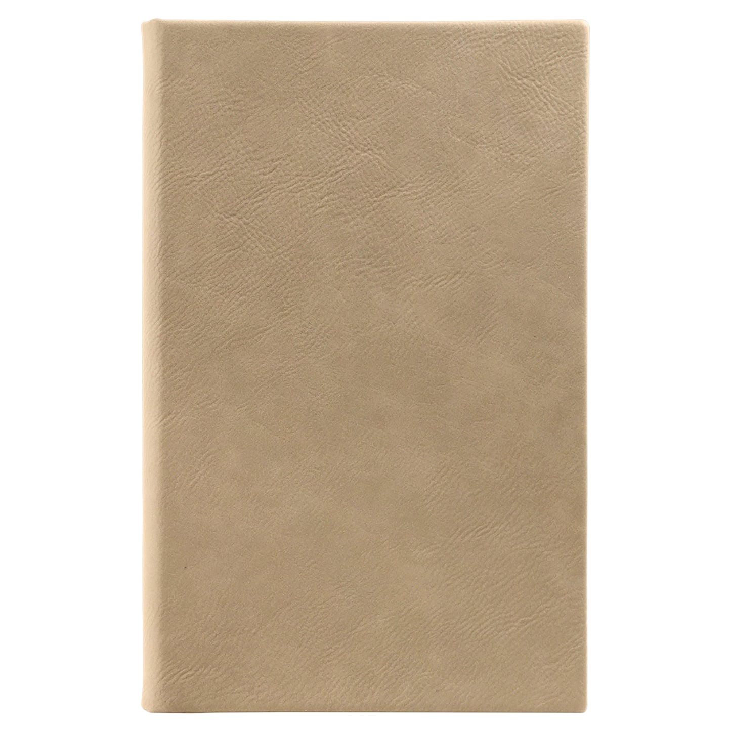 Personalized Laser Engraved 5 1/4" x 8 1/4" Light Brown  Leatherette Journal