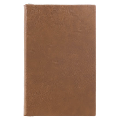 Personalized Laser Engraved 5 1/4" x 8 1/4" Dark Brown  Leatherette Journal