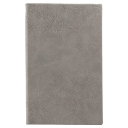 Personalized Laser Engraved 5 1/4" x 8 1/4" Gray  Leatherette Journal