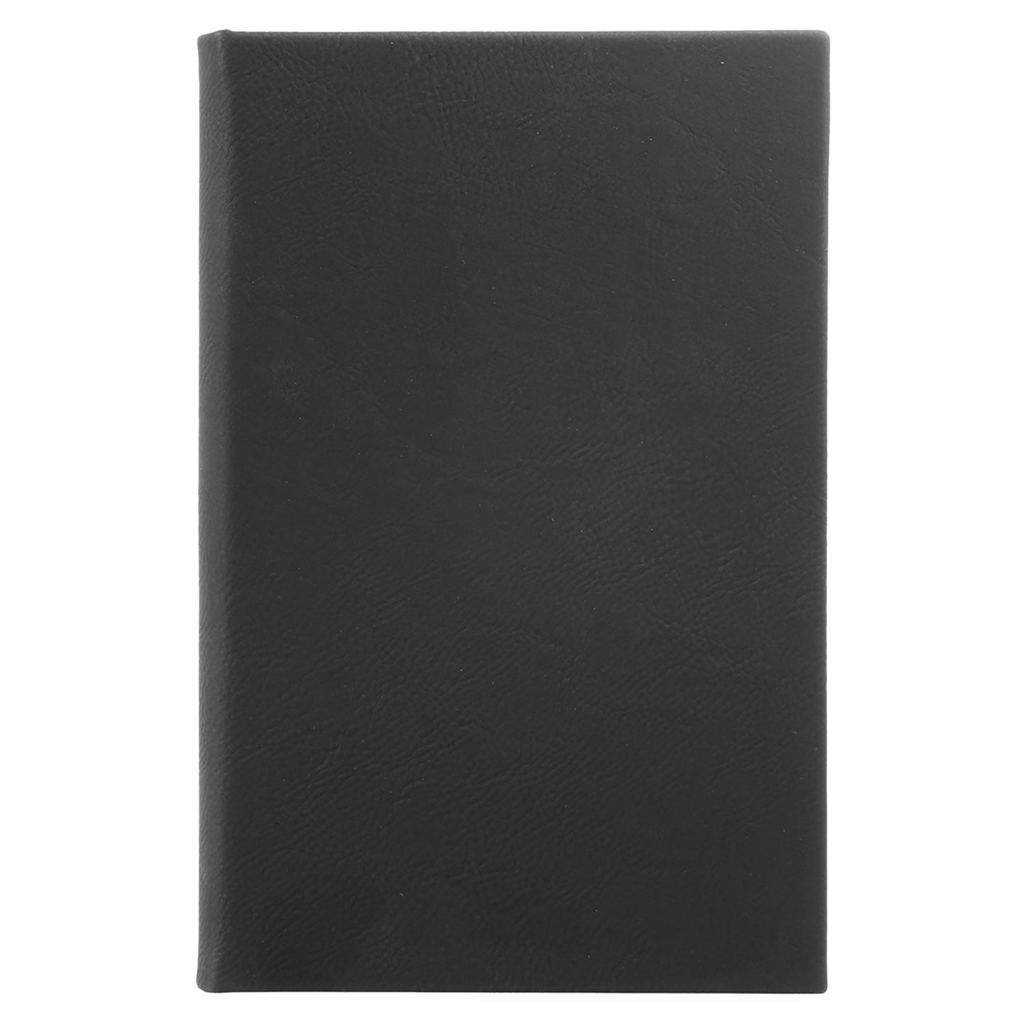 Personalized Laser Engraved 5 1/4" x 8 1/4" Black/Silver  Leatherette Journal