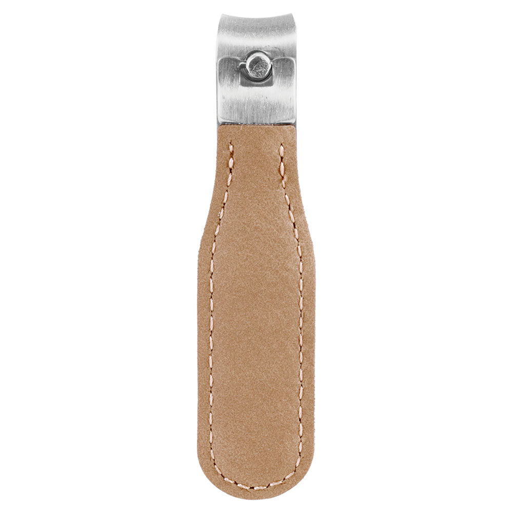 Personalized Laser Engraved Light Brown  Leatherette Nail Clipper