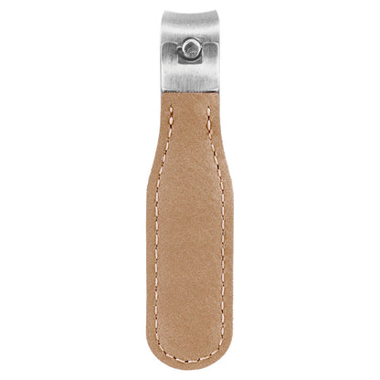 Personalized Laser Engraved Light Brown  Leatherette Nail Clipper