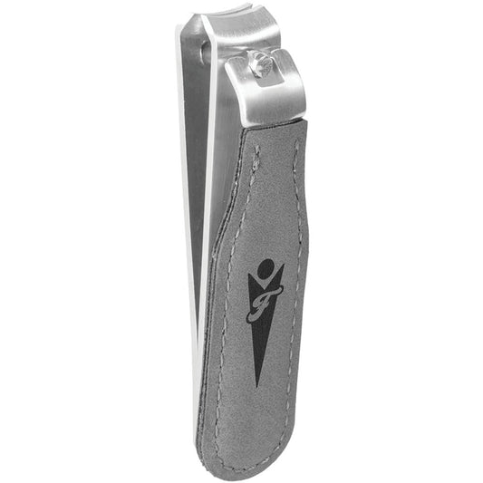 Personalized Laser Engraved Gray  Leatherette Nail Clipper