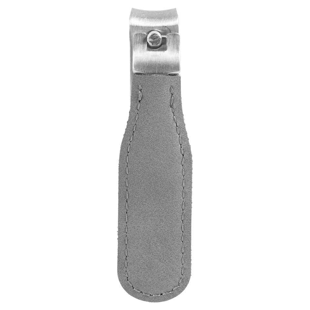 Personalized Laser Engraved Gray  Leatherette Nail Clipper