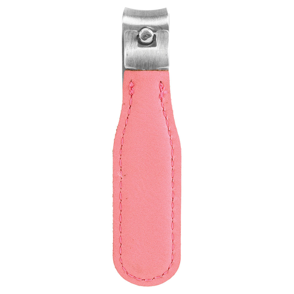 Personalized Laser Engraved Pink  Leatherette Nail Clipper