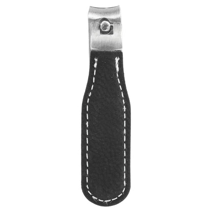 Personalized Laser Engraved Black/Silver  Leatherette Nail Clipper