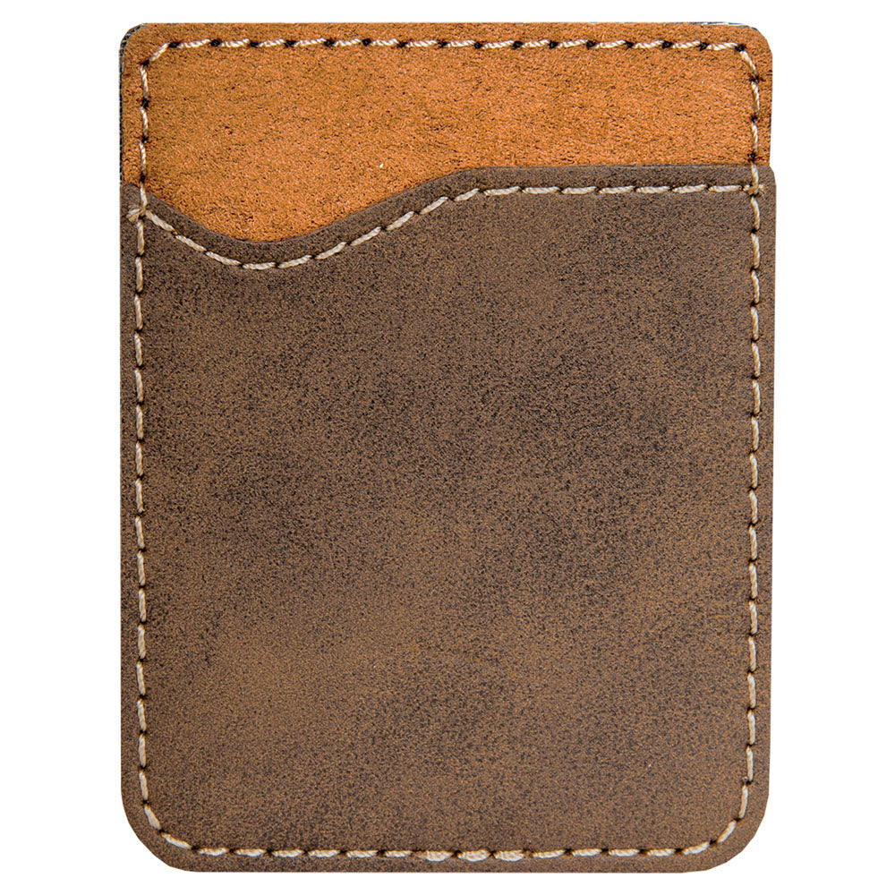 Personalized Laser Engraved Rustic/Gold  Leatherette Phone Wallet