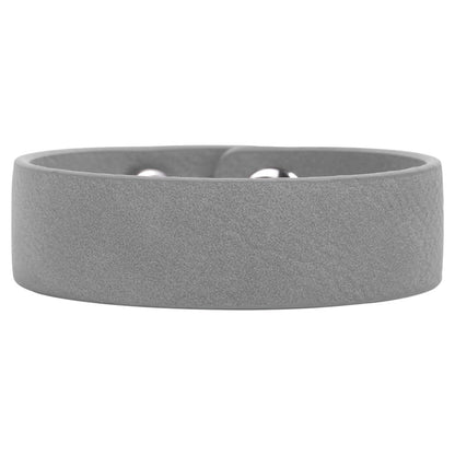 Personalized Laser Engraved 8 1/2" x 3/4" Gray  Leatherette Youth Cuff Bracelet