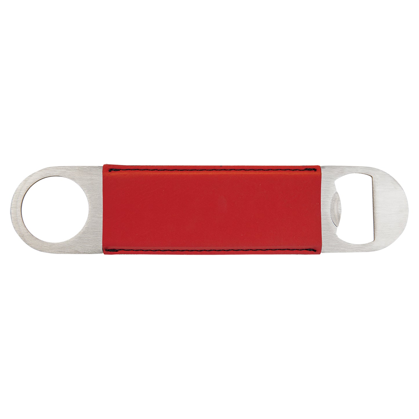 Personalized Laser Engraved  Red Leatherette Bottle Opener