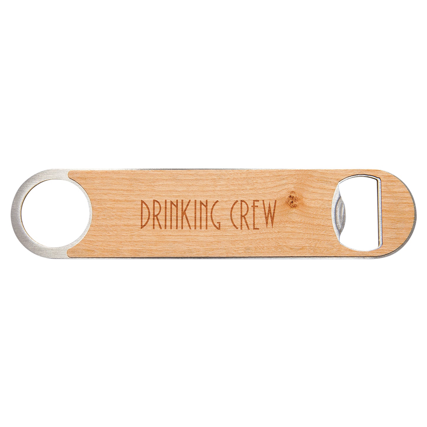 Personalized Laser Engraved  Bottle Opener with Wood Veneer