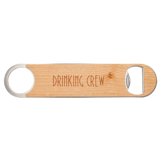 Personalized Laser Engraved  Bottle Opener with Wood Veneer