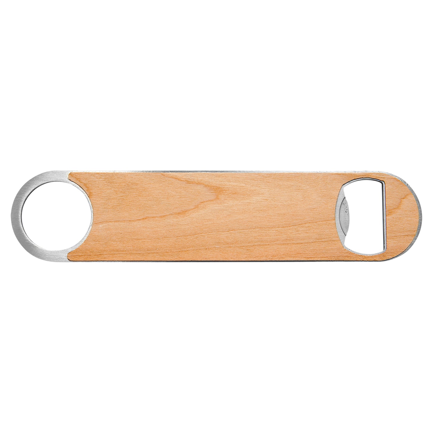 Personalized Laser Engraved  Bottle Opener with Wood Veneer