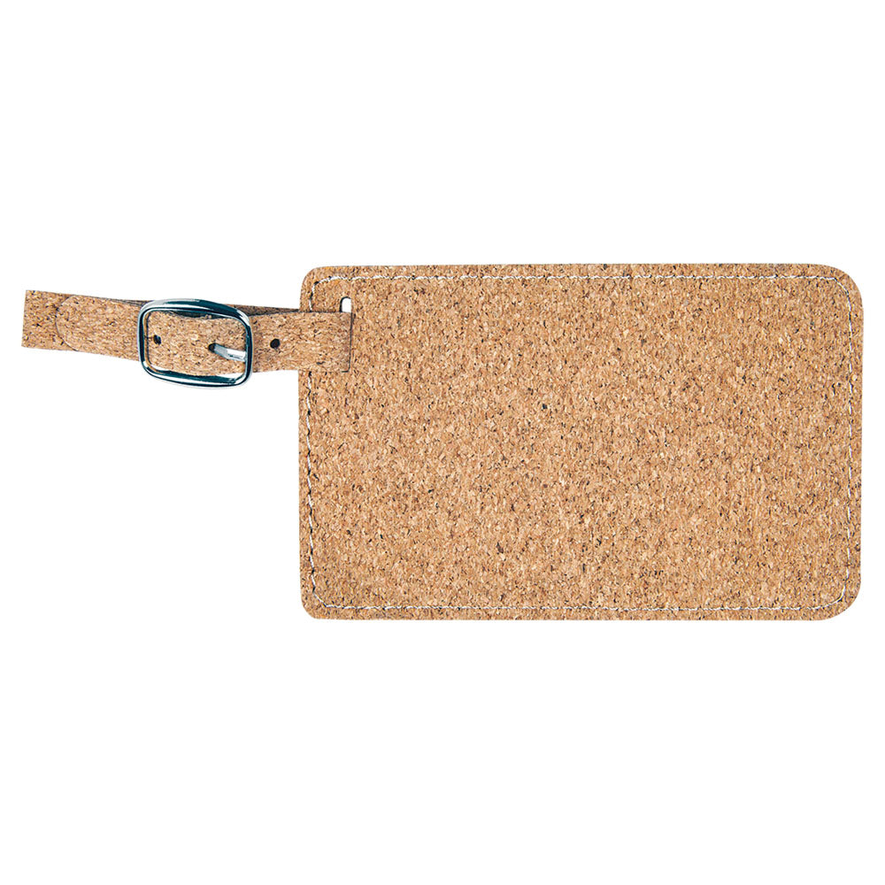 Personalized Laser Engraved 4 1/4" x 2 3/4" Cork Luggage Tag