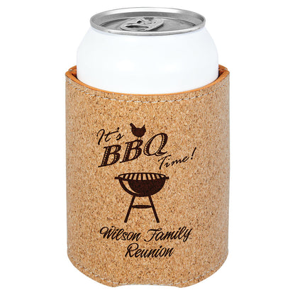 Personalized Laser Engraved 3 3/4" Cork Beverage Holder