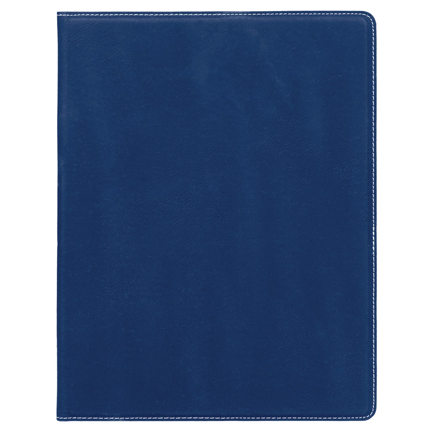 Personalized Laser Engraved 7" x 9" Blue/Silver Laserable Leatherette Small Portfolio with Notepad