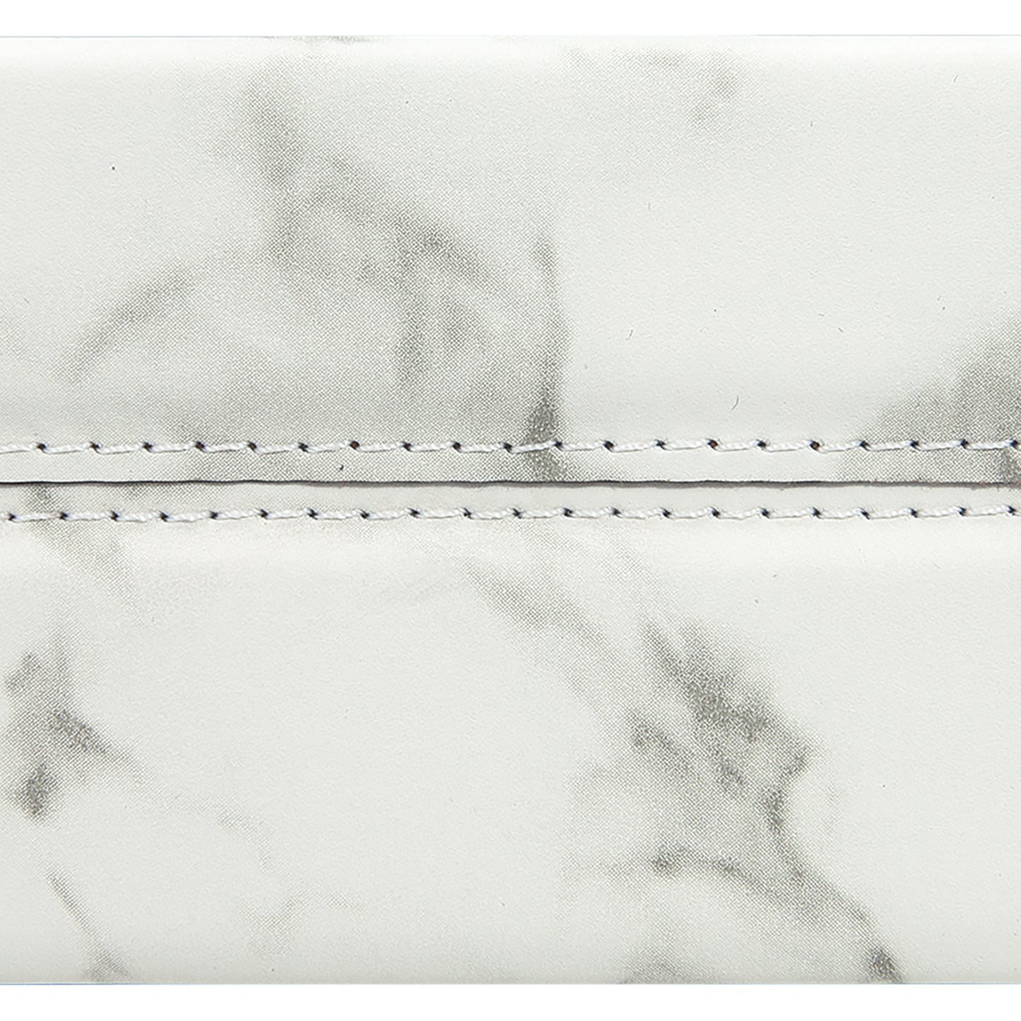 Personalized Laser Engraved 3 3/4" x 2 3/4" White Marble  Leatherette Hard Business Card Holder