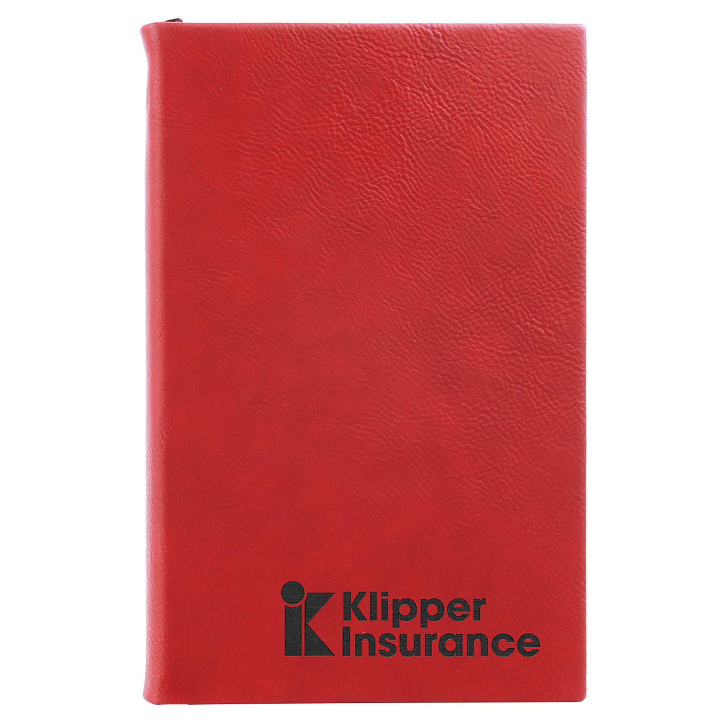 Personalized Laser Engraved 5 1/4" x 8 1/4" Red  Leatherette Journal