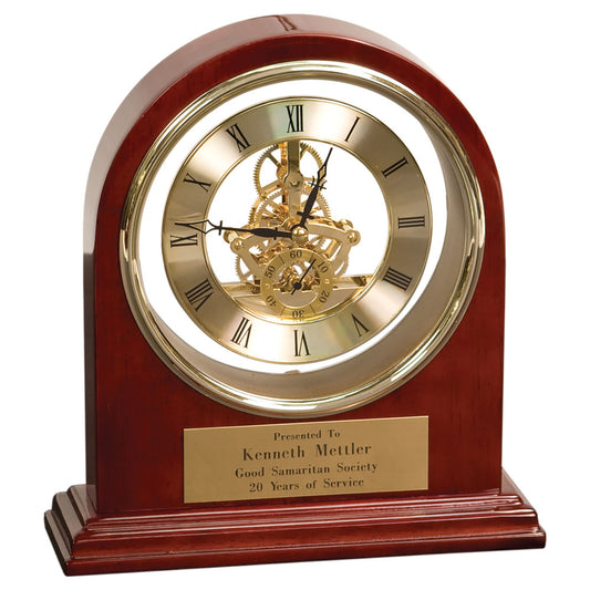 Personalized Laser Engraved 7 3/4" x 9" Grand Piano Arch Clock