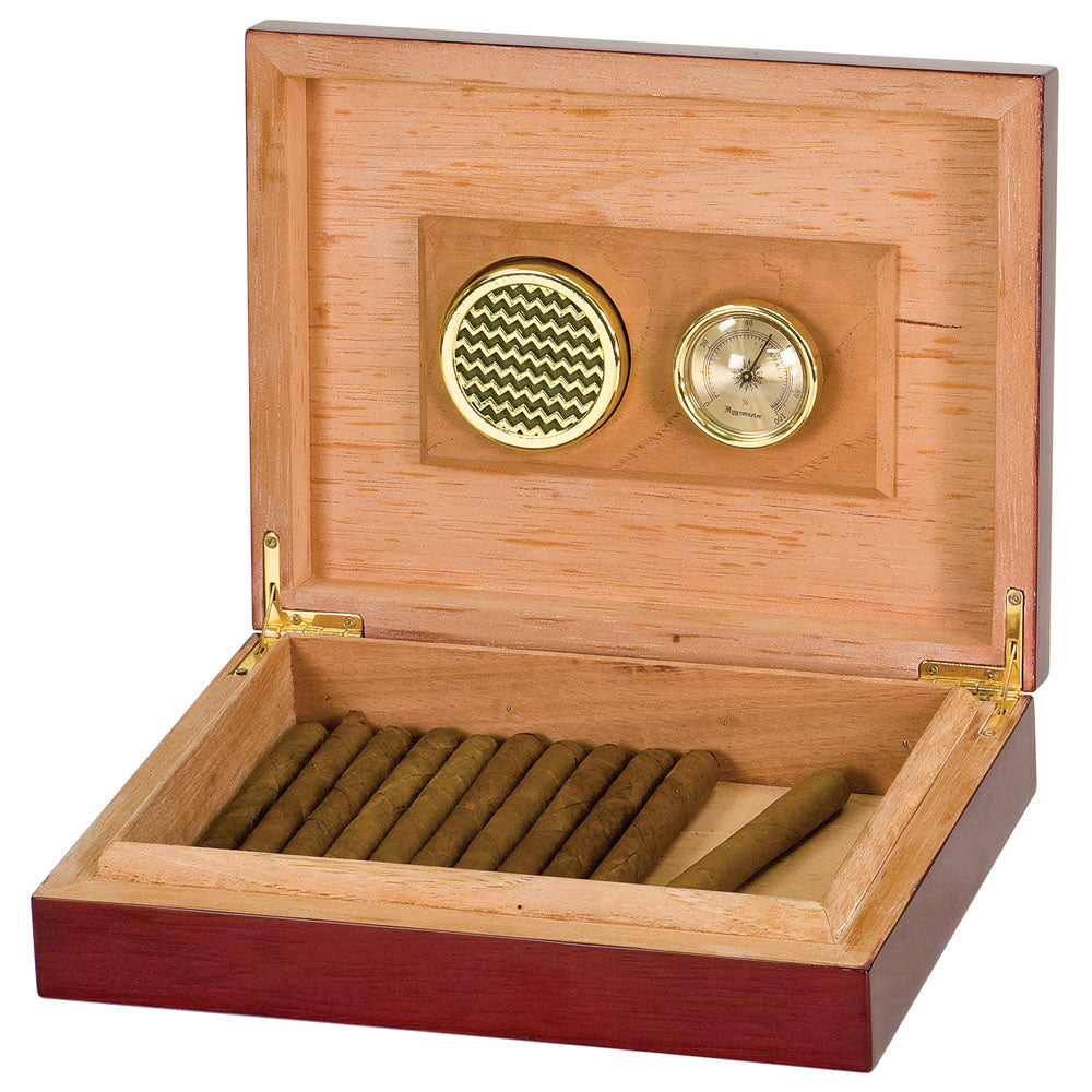 Personalized Laser Engraved Rosewood Piano Finish Cigar Humidor