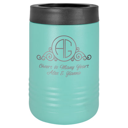 Personalized Laser Engraved  Teal Polar Camel Beverage Holder