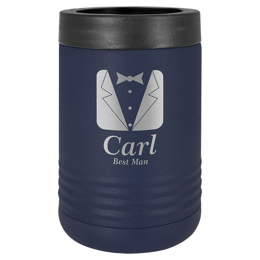 Personalized Laser Engraved  Navy Blue Polar Camel Beverage Holder