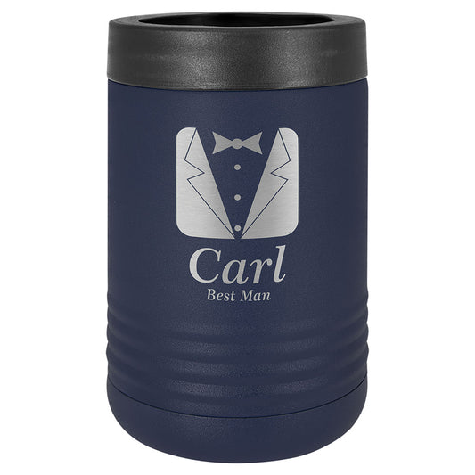 Personalized Laser Engraved Polar Camel Navy Blue Stainless Steel Vacuum Insulated Beverage Holder