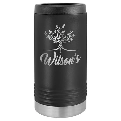 Personalized Laser Engraved  Black Polar Camel Slim Beverage Holder