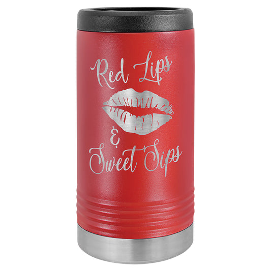 Personalized Laser Engraved  Red Polar Camel Slim Beverage Holder