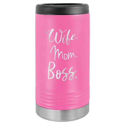 Personalized Laser Engraved  Pink Polar Camel Slim Beverage Holder