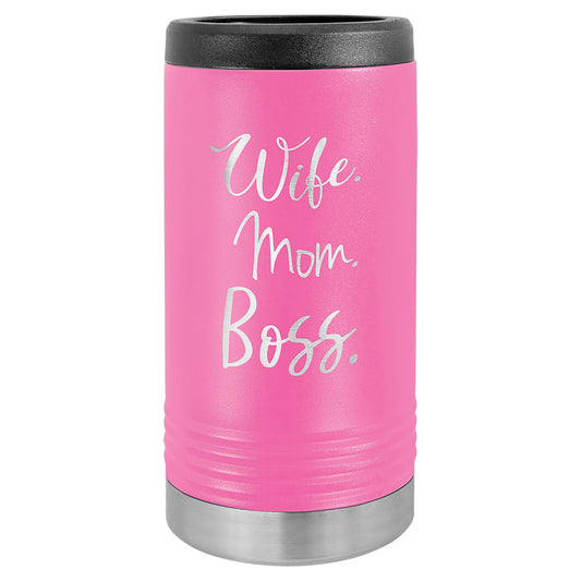 Personalized Laser Engraved Polar Camel Pink Slim Beverage Holder