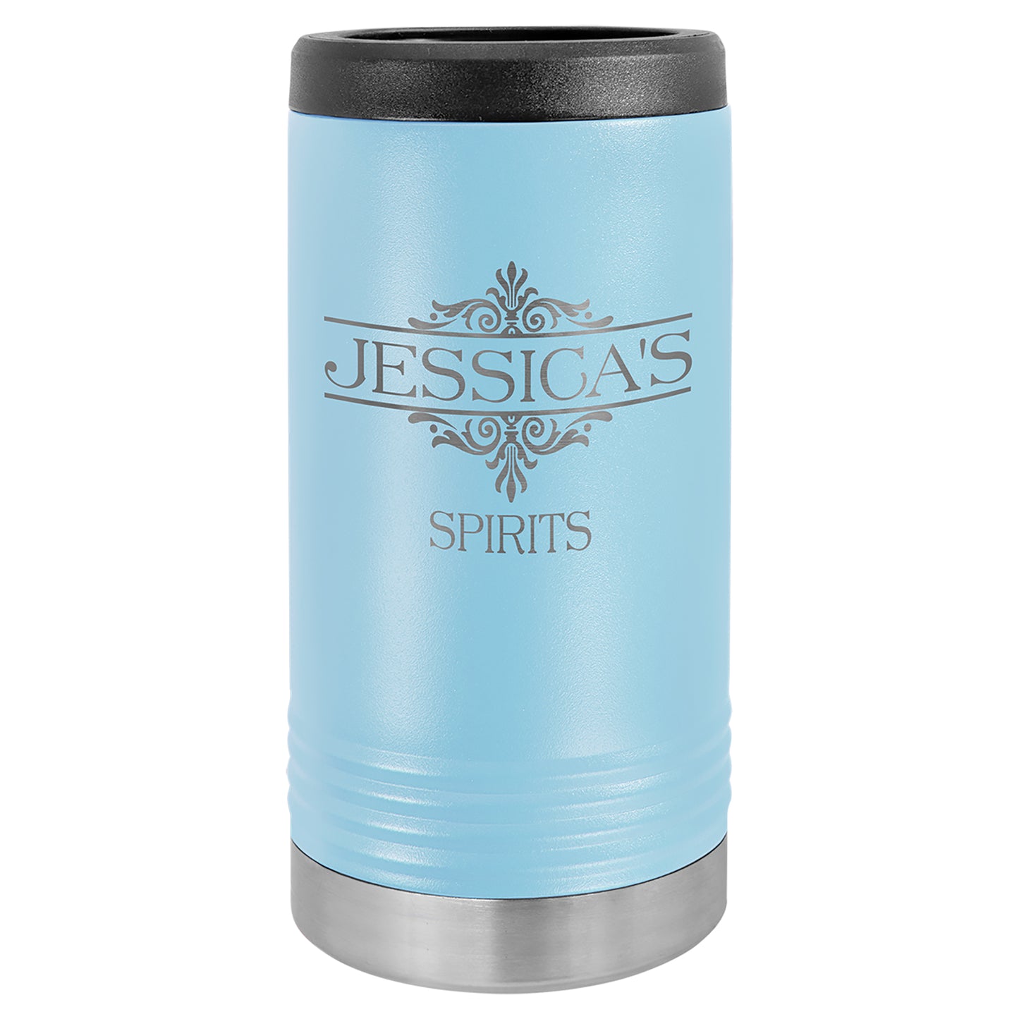 Personalized Laser Engraved  Light Blue Polar Camel Slim Beverage Holder