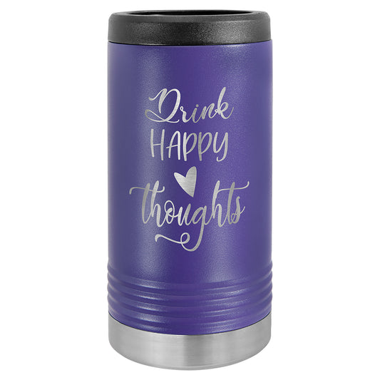 Personalized Laser Engraved  Purple Polar Camel Slim Beverage Holder