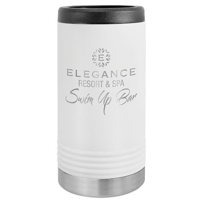 Personalized Laser Engraved  White Polar Camel Slim Beverage Holder