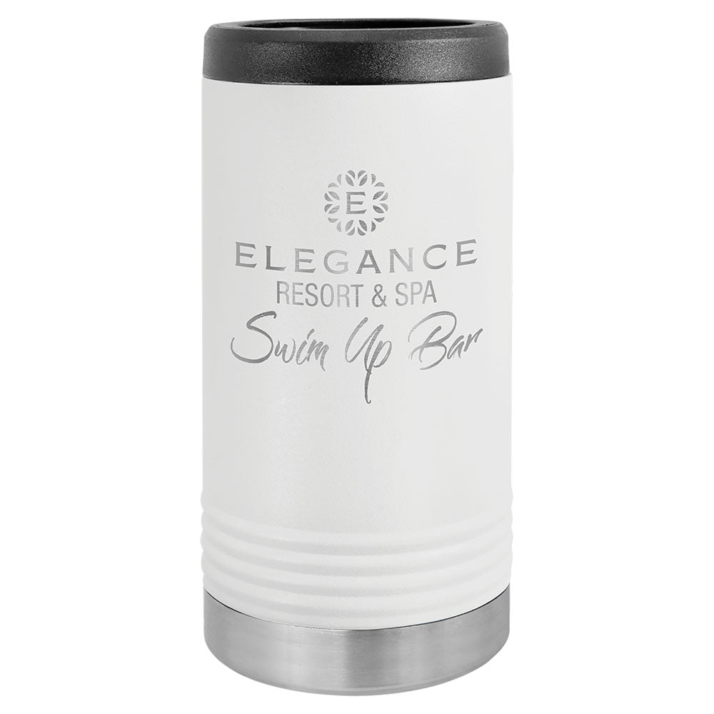 Personalized Laser Engraved Polar Camel White Slim Beverage Holder