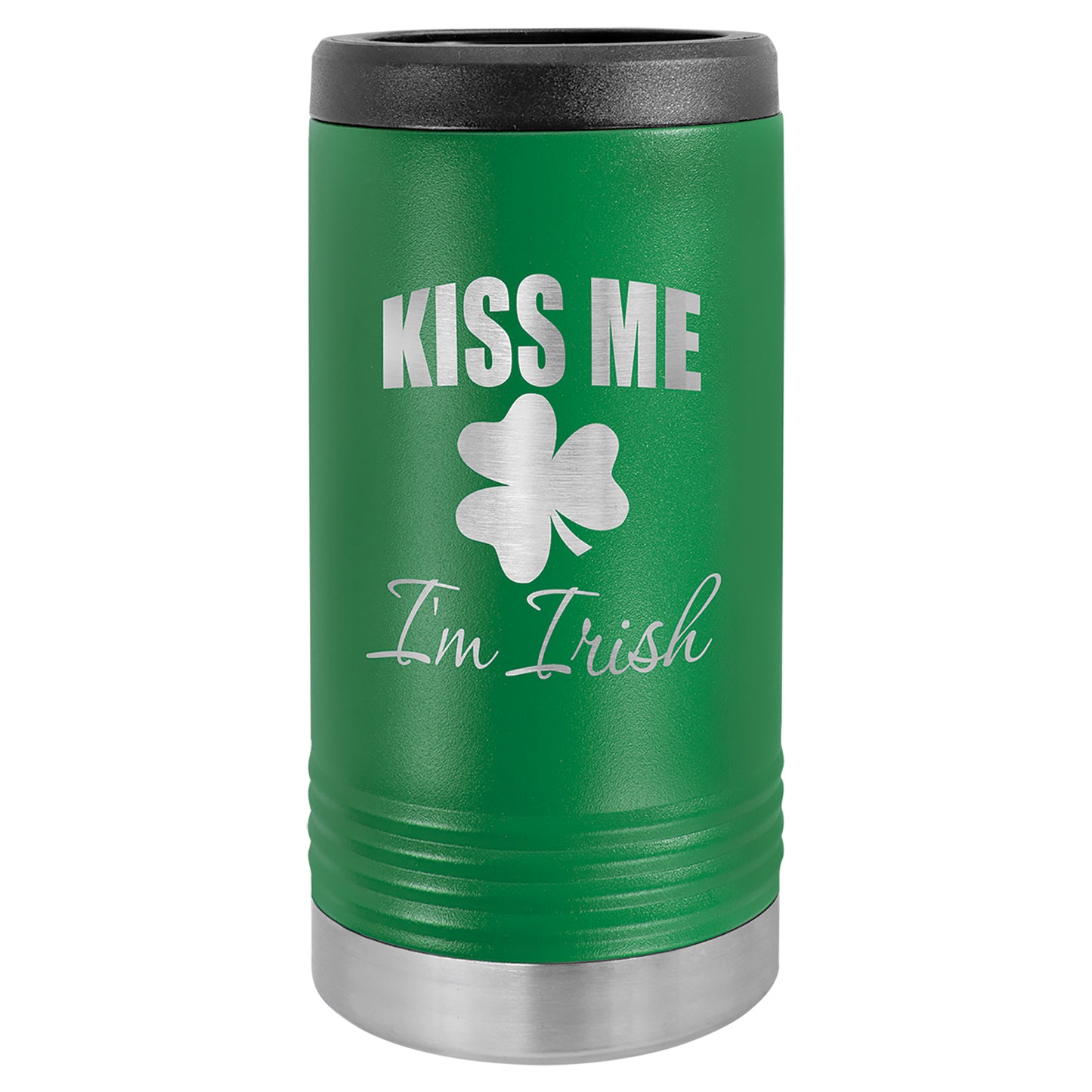 Personalized Laser Engraved  Green Polar Camel Slim Beverage Holder