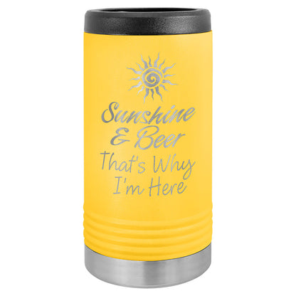 Personalized Laser Engraved Polar Camel Yellow Slim Beverage Holder