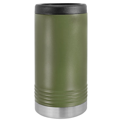 Personalized Laser Engraved  Olive Green Polar Camel Slim Beverage Holder