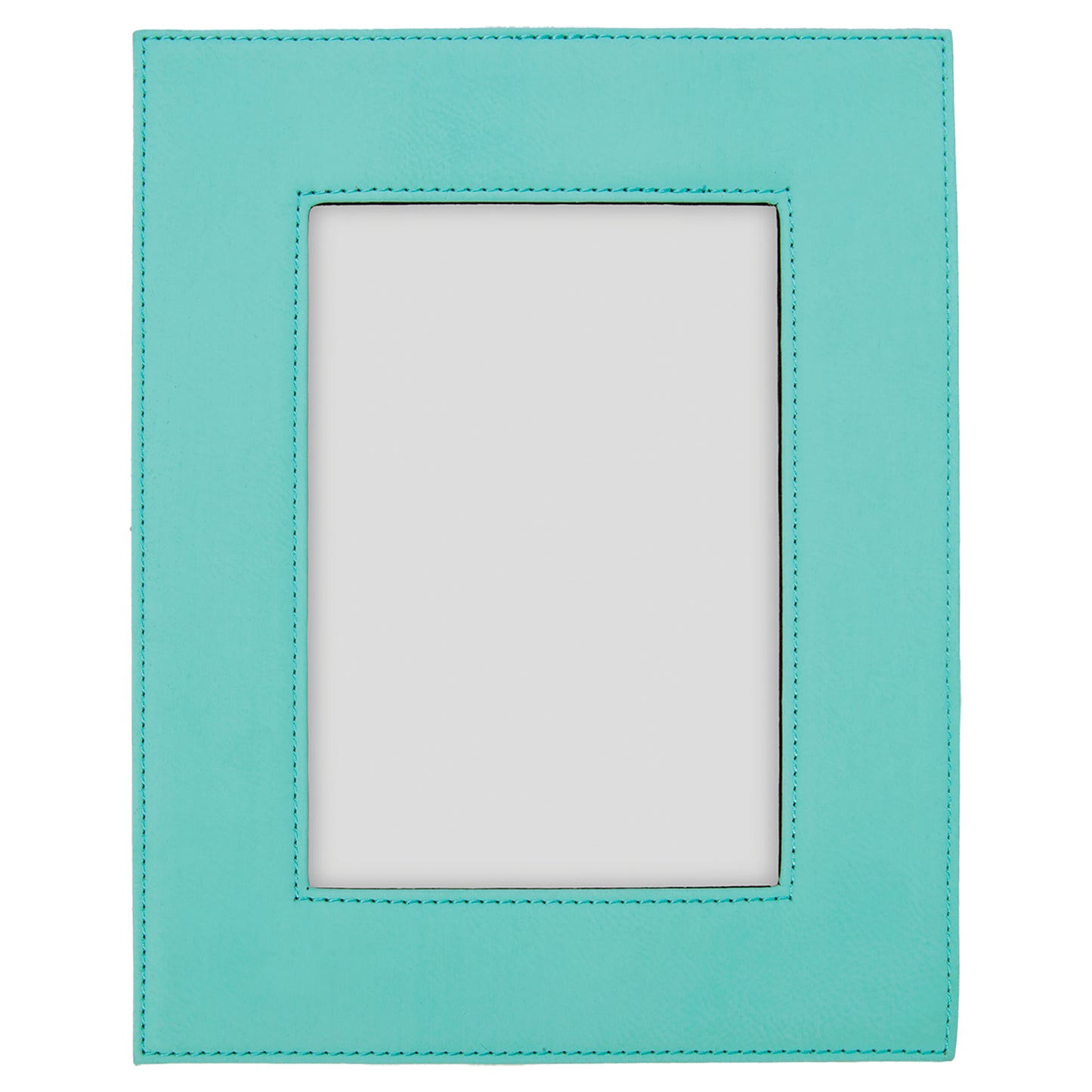Personalized Laser Engraved 5" x 7" Teal Leatherette Photo Frame