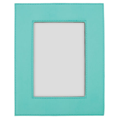 Personalized Laser Engraved 5" x 7" Teal Leatherette Photo Frame