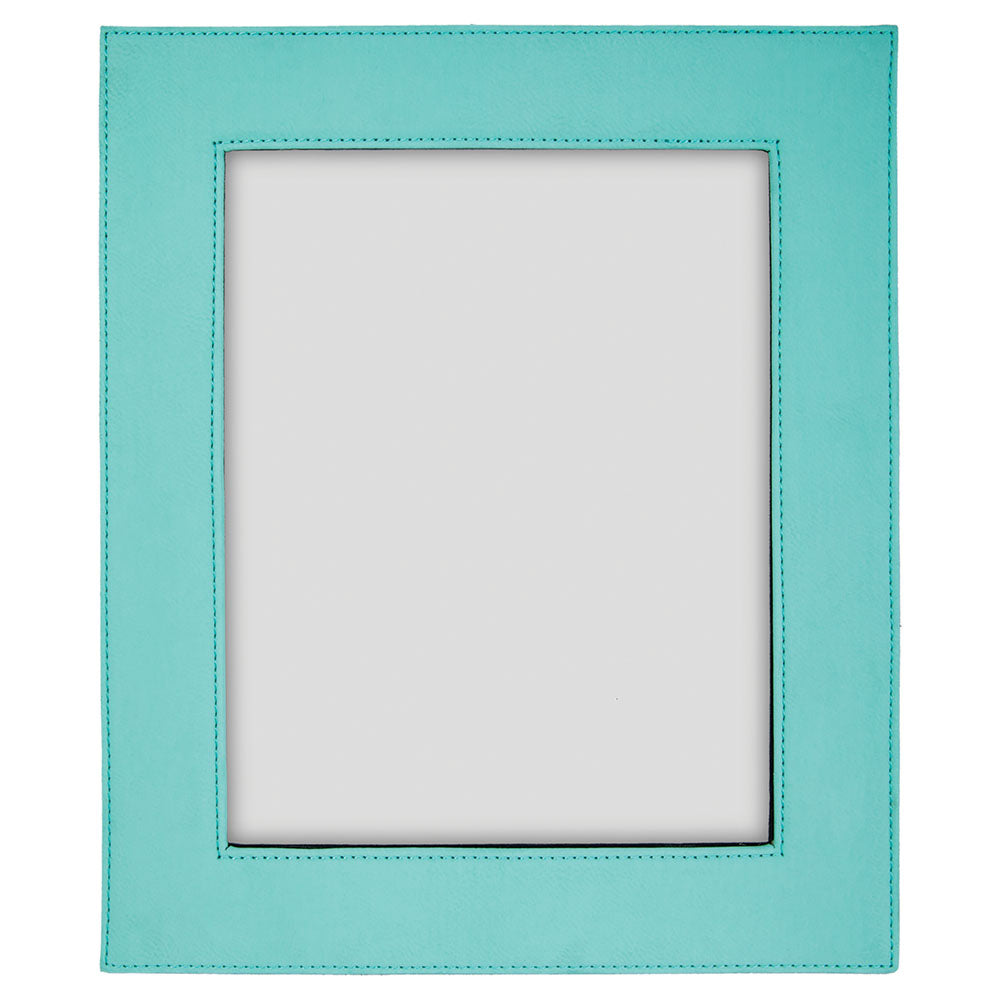 Personalized Laser Engraved 4" x 6" Teal Laserable Leatherette Photo Frame