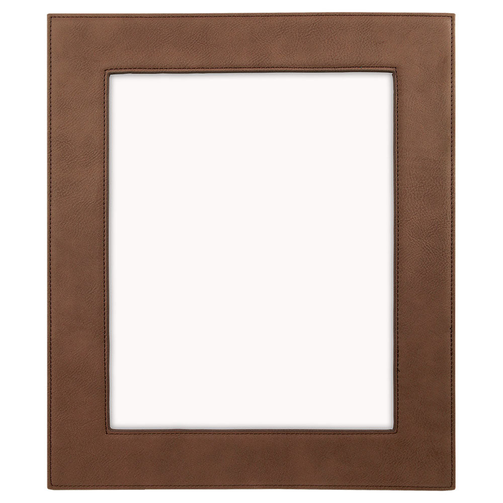 Personalized Laser Engraved 4" x 6" Dark Brown Laserable Leatherette Photo Frame