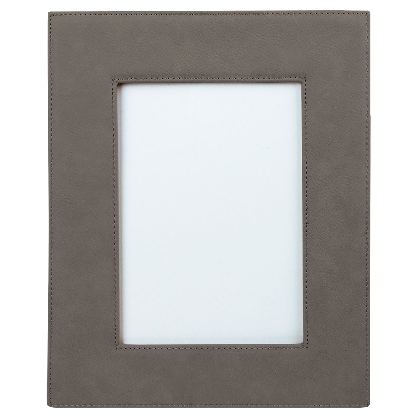 Personalized Laser Engraved 5" x 7" Gray Leatherette Photo Frame