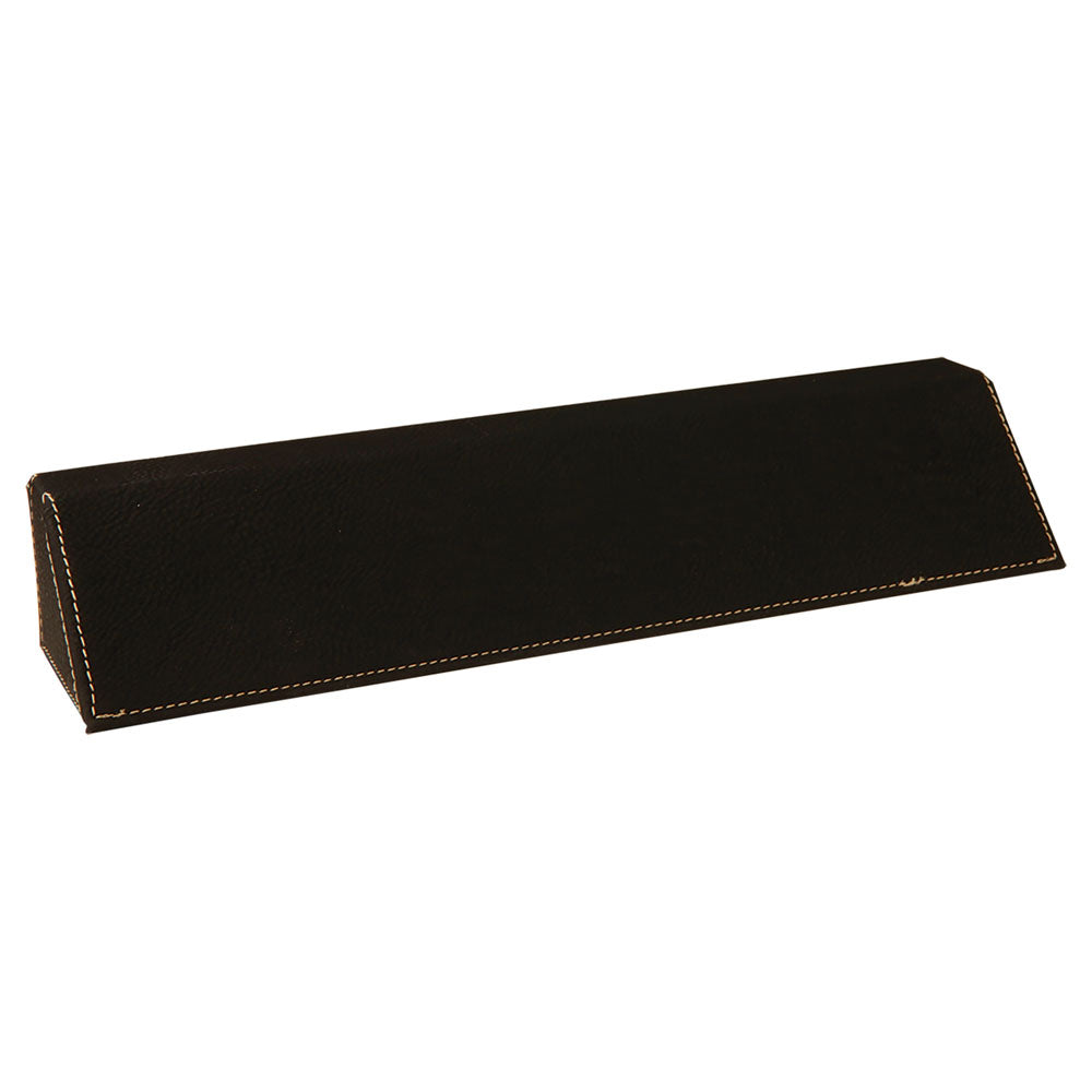 Personalized Laser Engraved 10 1/2" Black/Gold Laserable Leatherette Desk Wedge