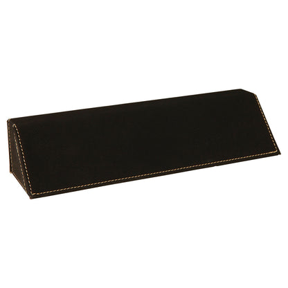 Personalized Laser Engraved 10 1/2" Black/Gold Laserable Leatherette Desk Wedge