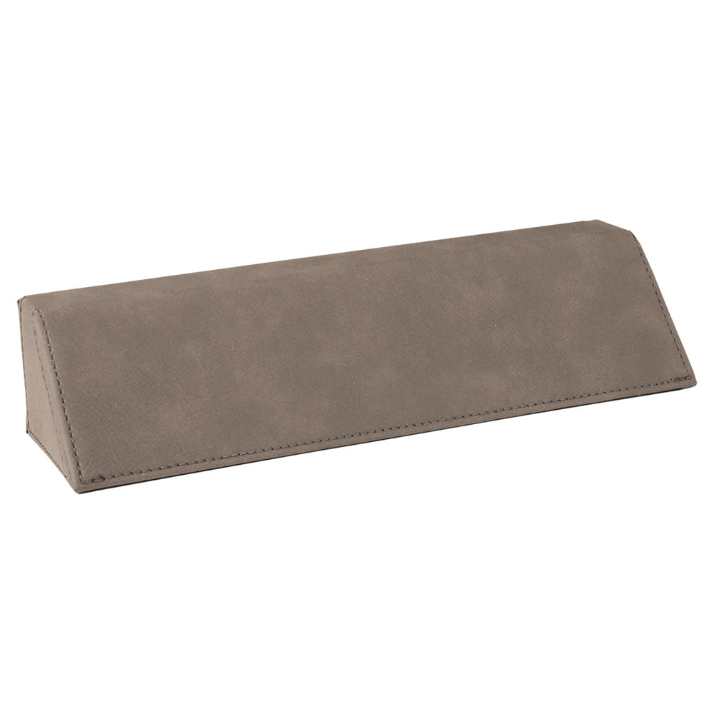 Personalized Laser Engraved 10 1/2" Gray Laserable Leatherette Desk Wedge