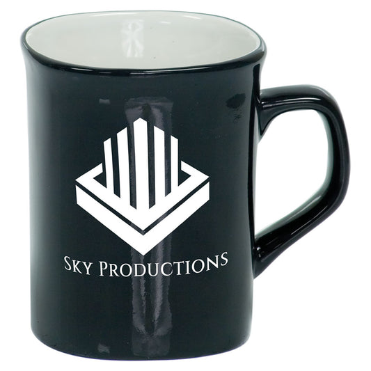 Personalized Laser Engraved 10 oz. Black Ceramic Rounded Corner LazerMug